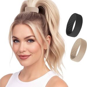 PONY-O HAIR TIES (BLACK & CREAM)